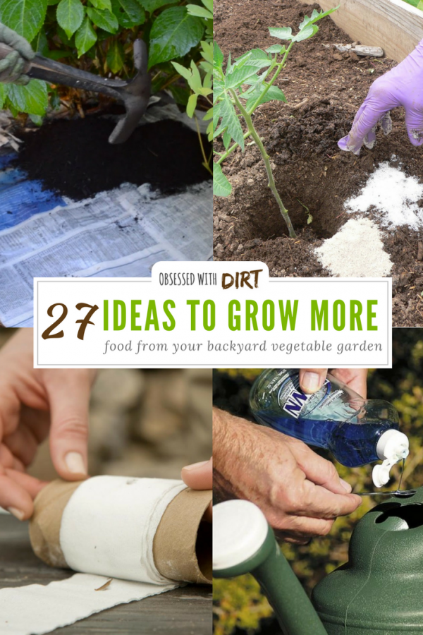 27 of the best vegetable garden ideas using recycled materials that you can find anywhere. Make your own fertilizer and weed killers, grow more food in small spaces and more vegetable garden ideas! Check it out #vegetablegarden #thehappygardeninglife #urbanorganicgardener #organicgardening