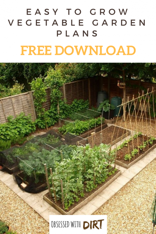 Four super easy vegetable garden layouts. There's one for every size garden with very clear instructions and a free vegetable garden planting plan too! If you're a beginner gardener looking for easy to follow garden layouts and plans then read and share this. #thehappygardeninglife #mygarden #epicgardening #growsomethinggreen