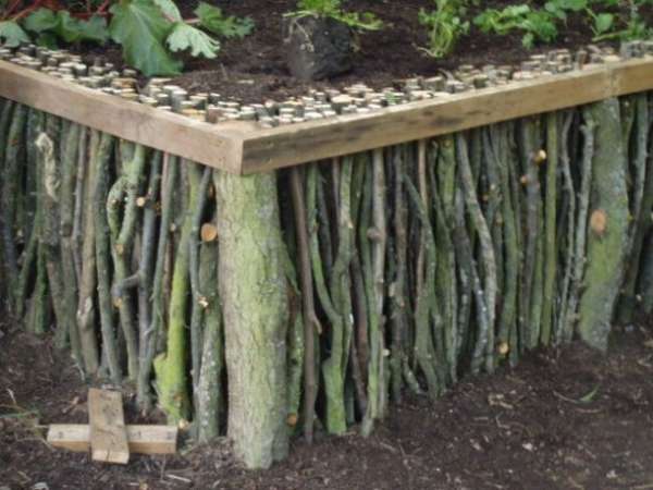 Natural Wood Garden Bed
