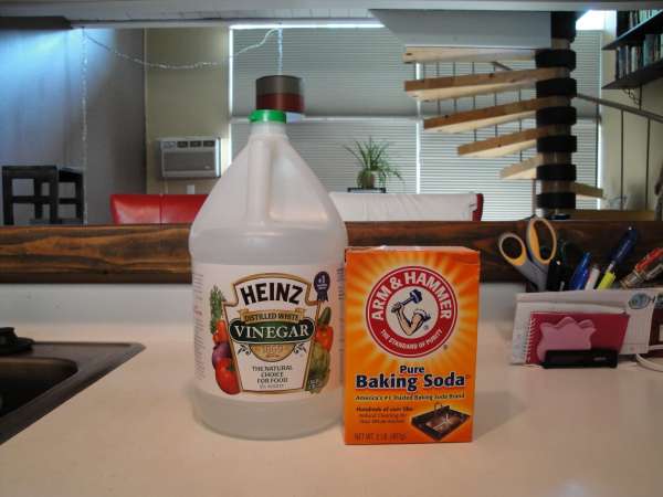 Vinegar and Baking soda bottles