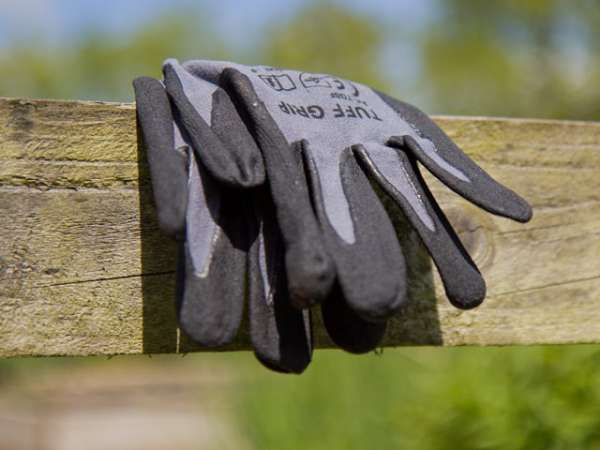 Dirty gardening gloves